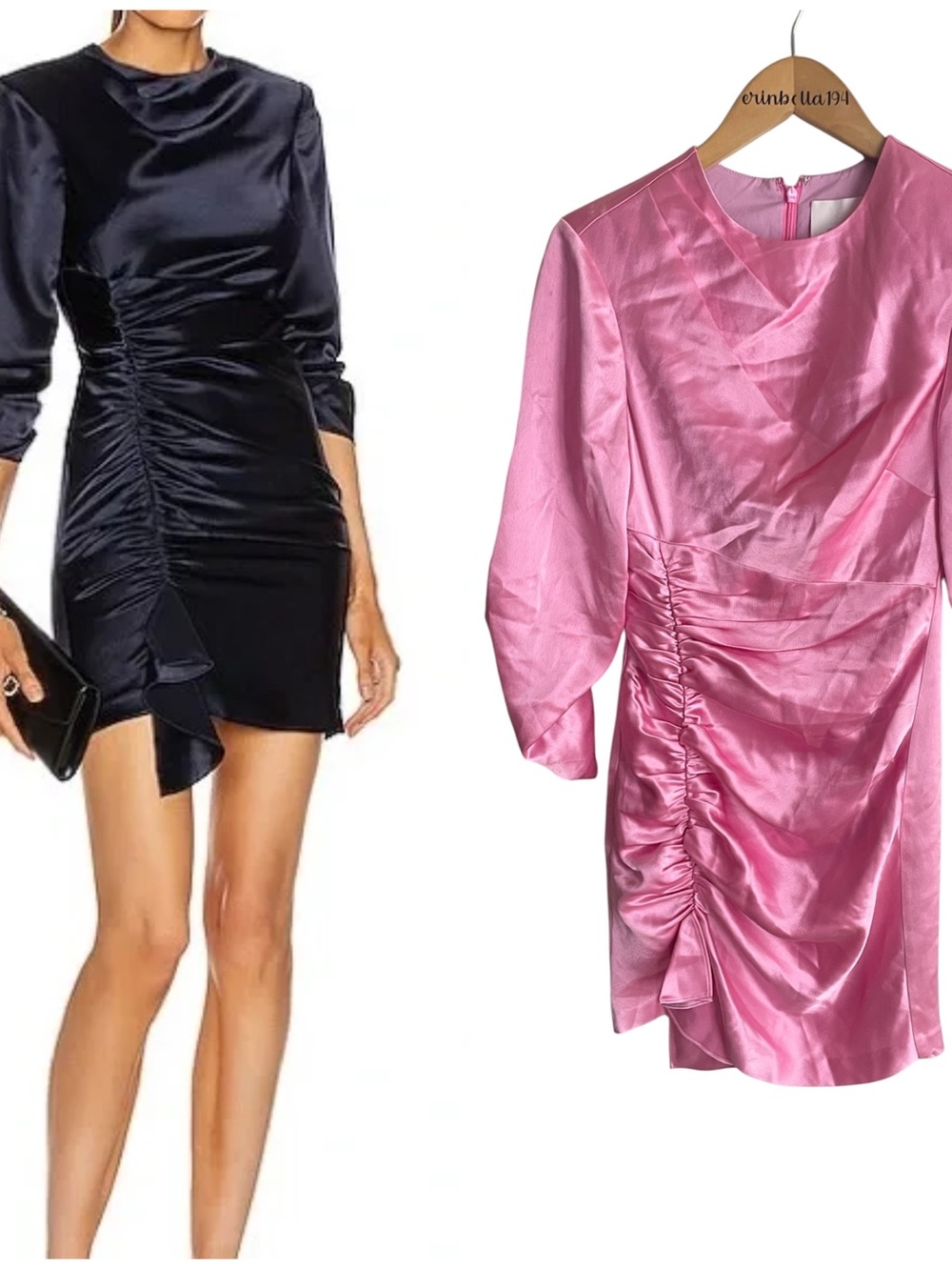 CINQ A SEPT Smooth Satin Natalia Dress in Wild Orchid